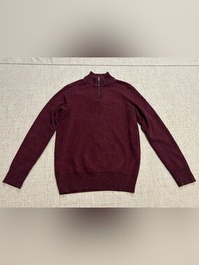 Robert Graham Men's Wine Half-Zip Sweater